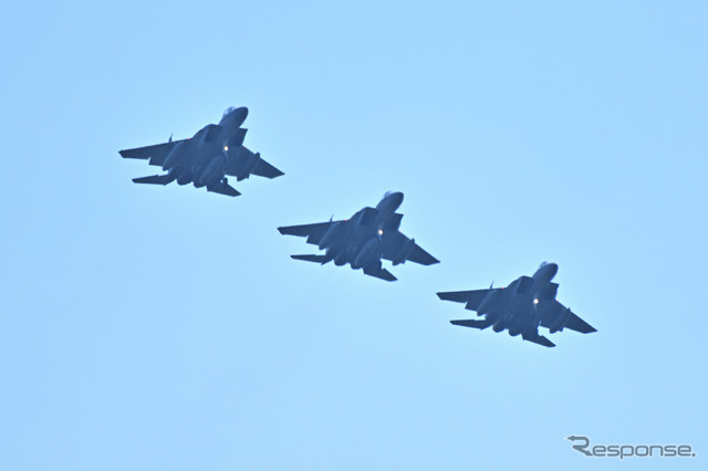 航空自衛隊 F-15DJによるフライパス