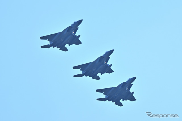 航空自衛隊 F-15DJによるフライパス