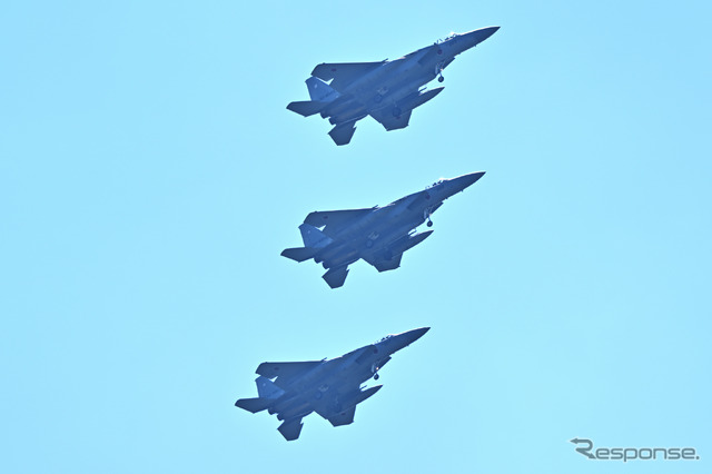 航空自衛隊 F-15DJによるフライパス