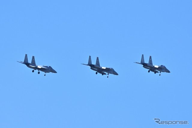 航空自衛隊 F-15DJによるフライパス