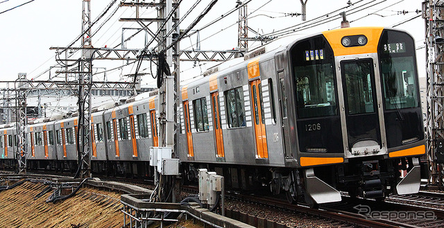 阪神1000系による山陽電鉄直通列車。