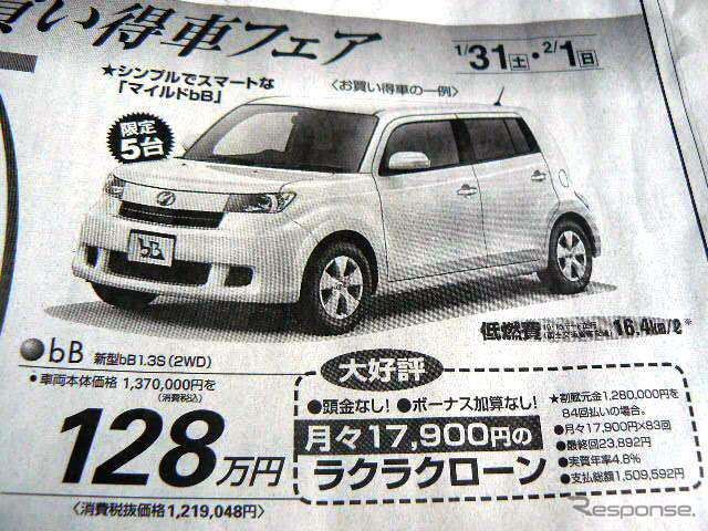 【節分 値引き情報】コンパクトカー&軽自動車