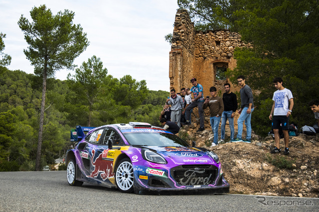Mスポーツ・フォードの「Puma Rally1 HYBRID」(#16 A.フォルモー / スペイン戦8位)。