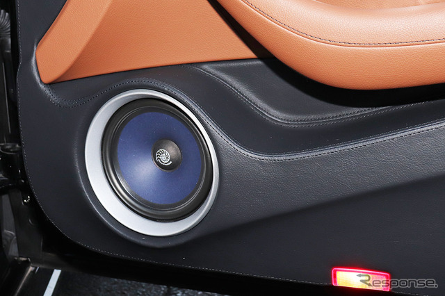 ドアスピーカーを「アウター化」にて装着したオーディオカーの一例(製作ショップ:パラダ<福井県>)。