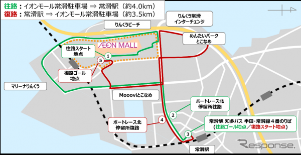 埼玉工業大学の自動運転バス(日野レインボーIIベース)の運行ルート