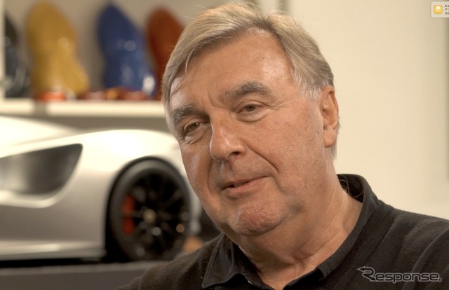 ロータスのデザインを統括するピーター・ホルバリー氏(動画スクリーンショット)