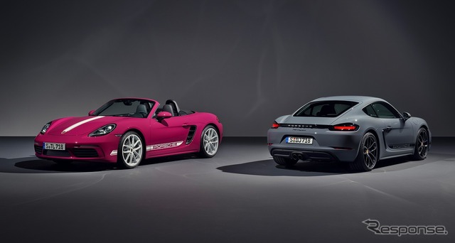 ポルシェ 718ボクスター スタイルエディション（左）と718ケイマン スタイルエディション（右）