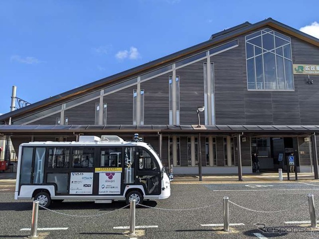 自動運転の試乗で使用するタジマモーターコーポレーションのGSM8(手動運転車両/10 名乗り)