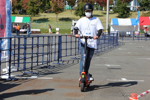 電動キックボード MANTISシリーズの試乗会
