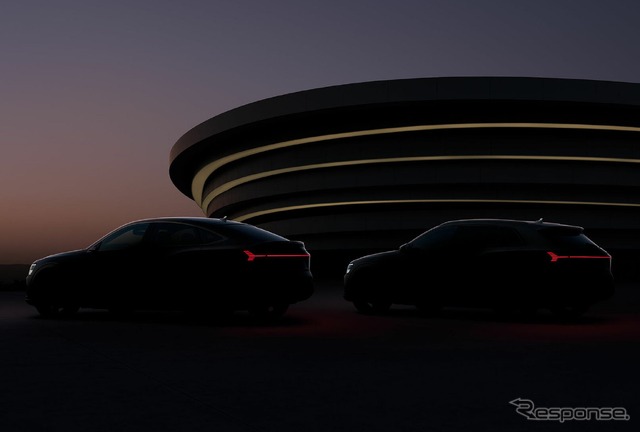 アウディ Q8 e-tron スポーツバック とアウディQ8 e-tron のティザー写真