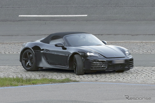 ポルシェ 718ボクスターEV 次期型プロトタイプ(スクープ写真)