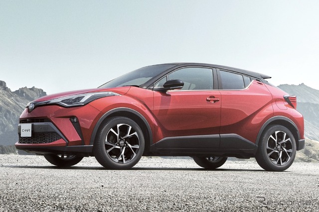 現行トヨタ車でマイナーチェンジが最も古いのはC-HR(2020年8月)。発表も古い方になった(2016年12月)。