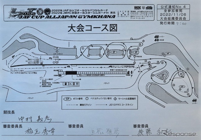 ジムカーナの走行コース図