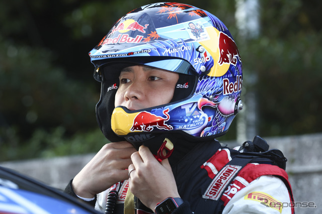 母国戦で3位表彰台という結果を残した#18 勝田貴元(トヨタ)。