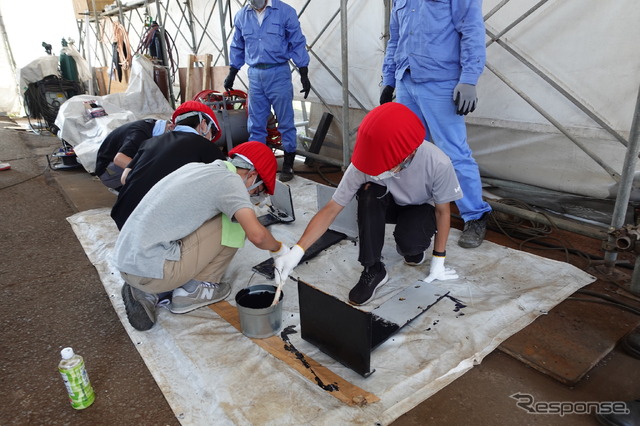 芝浦工業大附属中高鉄道部塗装イベント(2022年8月)