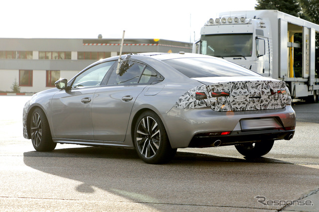 プジョー 508 改良新型プロトタイプ(スクープ写真)