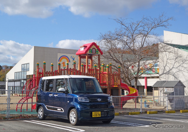 とある幼稚園の前にて。子供の送り迎え用途などにはうってつけだろう。