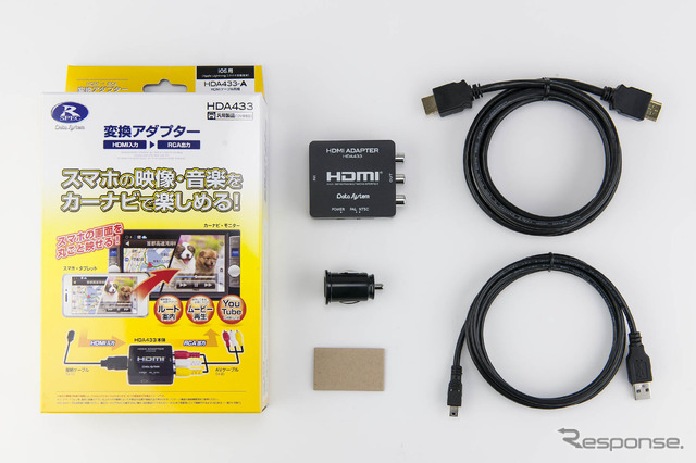 「HDMI変換アダプター」の一例(データシステム・HDA433-A)。