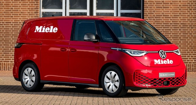 ドイツのプレミアム家電ブランド「Miele（ミーレ）」に納車されたフォルクスワーゲン ID.Buzz カーゴ。移動家電サービス車両として活用