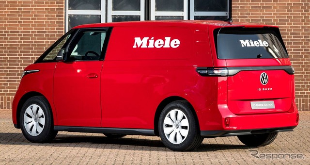 ドイツのプレミアム家電ブランド「Miele（ミーレ）」に納車されたフォルクスワーゲン ID.Buzz カーゴ。移動家電サービス車両として活用
