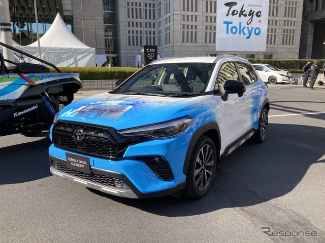 東京都主催のZEV-Tokyo Festivalに登場したマツダのバイオ燃料車（11月19日）