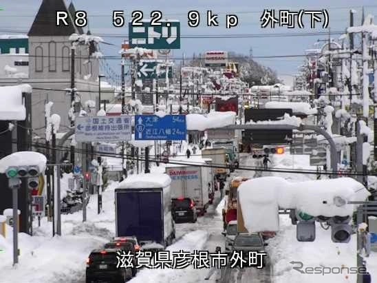 2021年12月27日、大雪発生時での彦根市内の状況