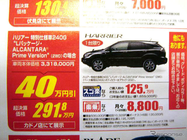 【逃がすな 値引き情報】37万、40万、50万円引き…SUV & RV