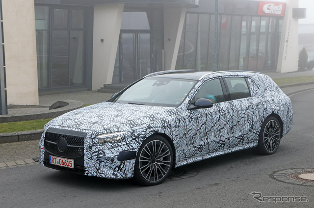 メルセデスベンツ Eクラスステーションワゴン PHEV プロトタイプ(スクープ写真)