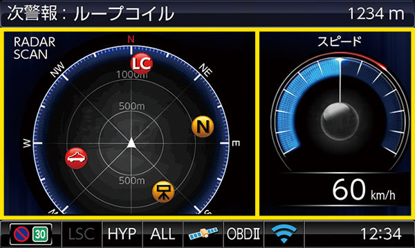 メイン/ミニメーター(メイン表示とミニメーターで分割表示)