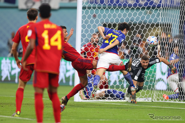ワールドカップ、日本対ドイツ。日本の2点目は#17田中碧