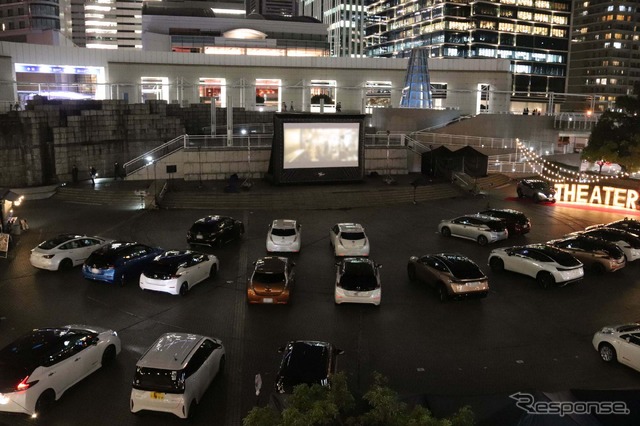 EV限定のドライブインシアター(フランス映画祭2022横浜)