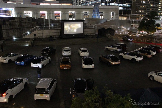 EV限定のドライブインシアター(フランス映画祭2022横浜)