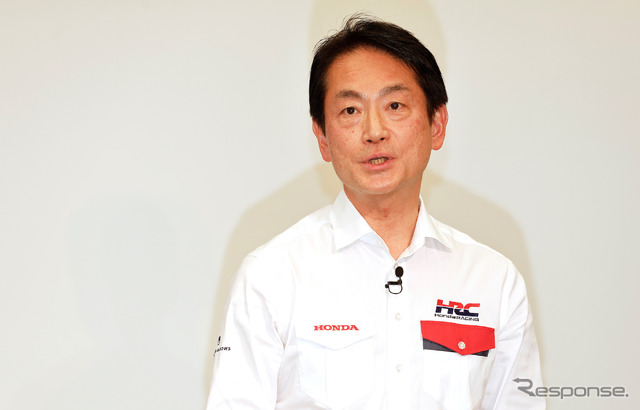 HRC社長の渡辺康治氏(ホンダの執行職を兼任)。