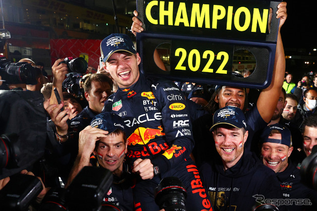 2022年F1日本GP、ドライバーズタイトル防衛を果たしたマックス・フェルスタッペン(レッドブル)。