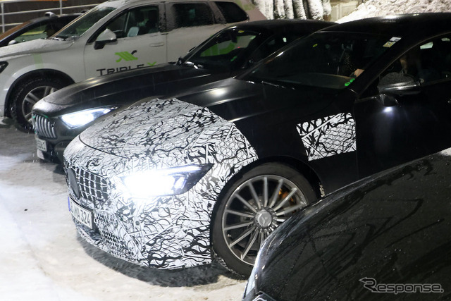 メルセデスAMG GT 4ドアクーペ 改良新型プロトタイプ（スクープ写真）
