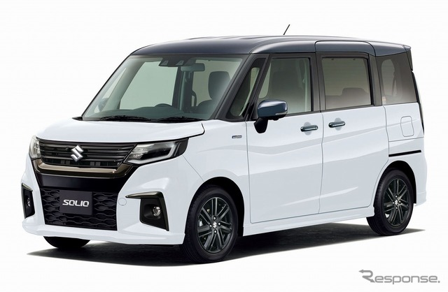 スズキ ソリオ ハイブリッドSZ(ピュアホワイトパール ガンメタリック2トーンルーフ)