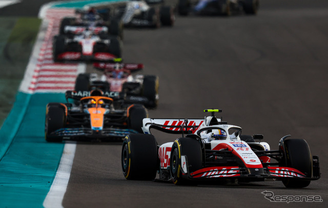 #47 ミック・シューマッハはハースで2021~22年のF1を戦った(写真は2022年アブダビGP)。
