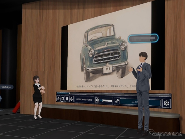 「シンプルで使い勝手の良いデザインを目指した」ダットサン112型のデザインイラスト。
