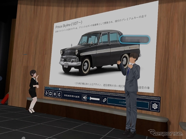 プリンス自動車による初代スカイライン(1957年)。源流のひとつである立川飛行機出身者が制約の多い飛行機のデザインを元に作った。