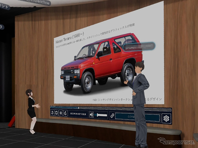 米国日産でデザインされたテラノ(1986年)。当時の無骨な4輪駆動車のイメージを一新してヒットした。
