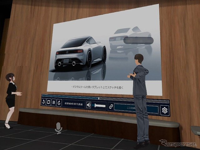 デジタルツールで描かれたRZ34型フェアレディZ。