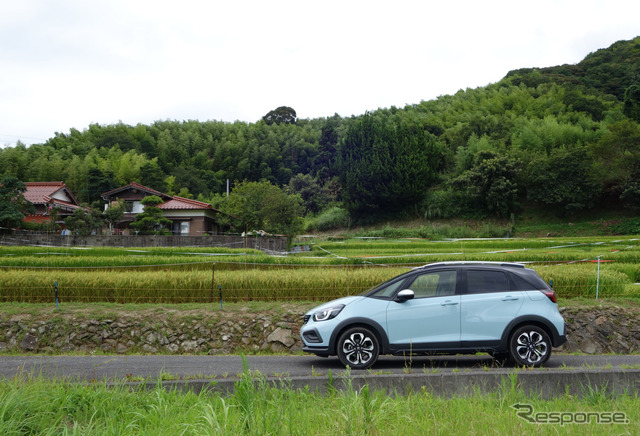山口県ののどかな田園風景の中を行く。