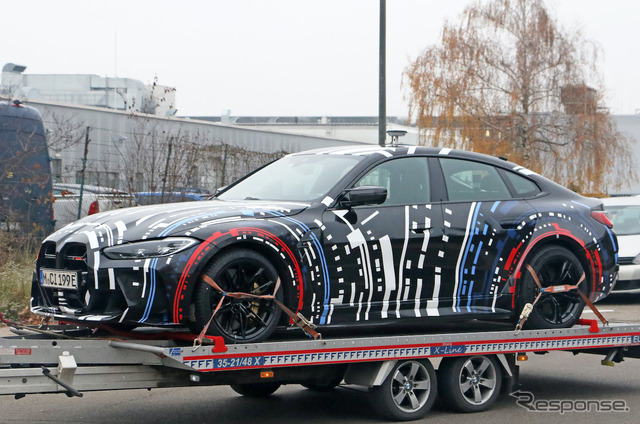 BMW M社が開発する4モーターEVのプロトタイプ(スクープ写真)