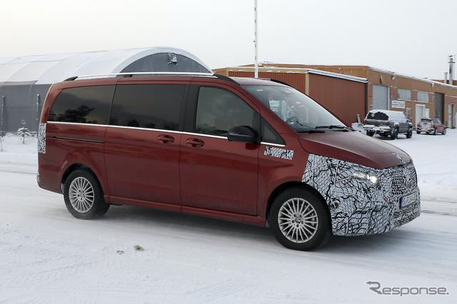 メルセデスベンツ EQV 改良新型プロトタイプ(スクープ写真)