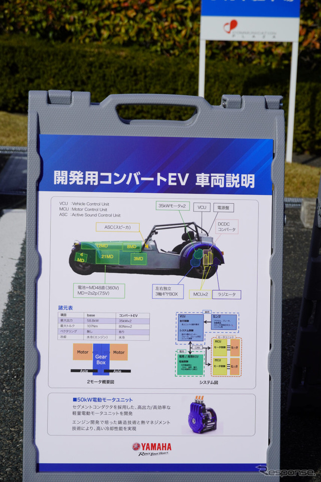 ヤマハ発動機 開発用コンバートEV