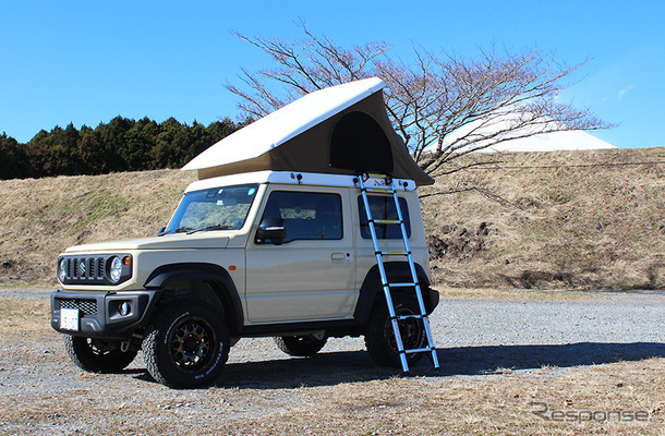 ジムニー専用ルーフテント「キャノティエ J3」…カンタン設営&収納も秒速! 車検もOK