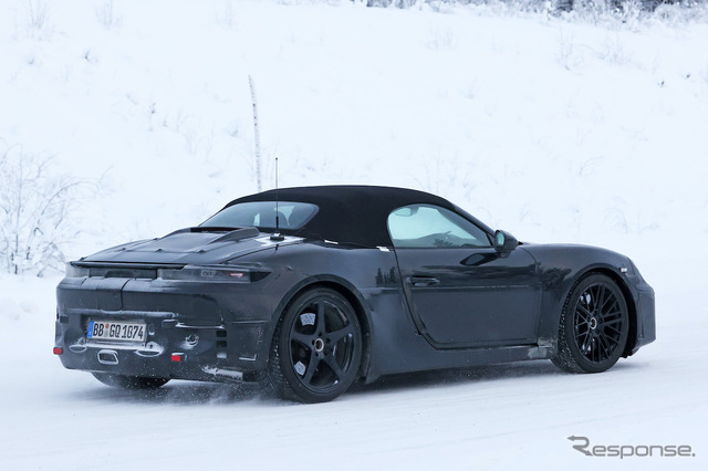 ポルシェ ボクスター 次期型EVプロトタイプ(スクープ写真)