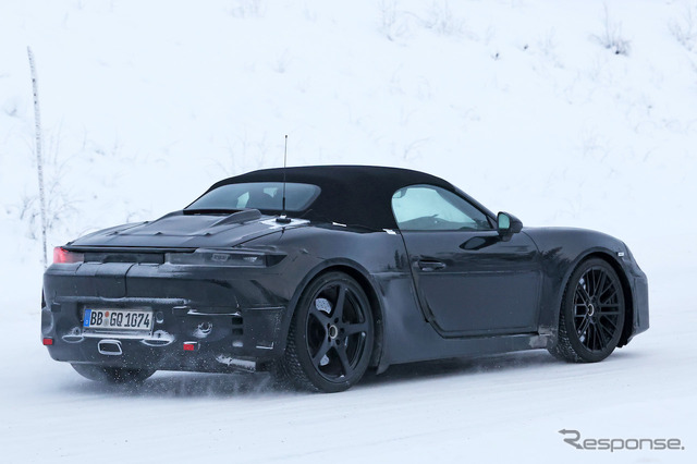 ポルシェ ボクスター 次期型EVプロトタイプ(スクープ写真)