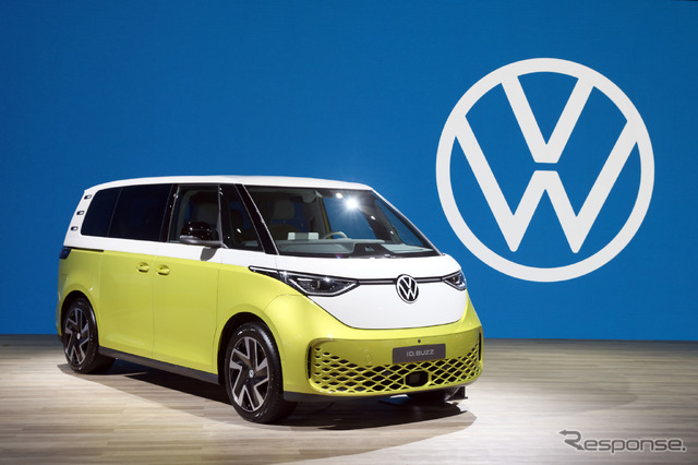 ロサンゼルスモーターショー2022に展示されたVWの電動ミニバン、ID.Buzz