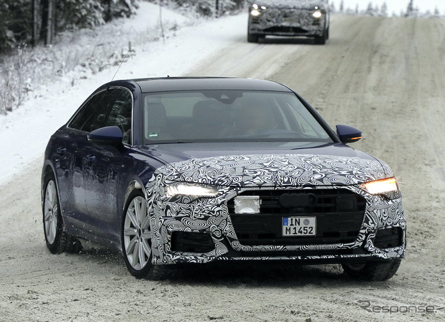 アウディ A6 セダン 改良新型プロトタイプ(スクープ写真)